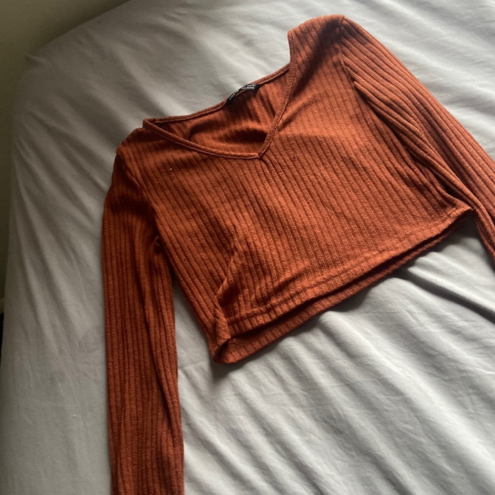 Item is a brown crop top from shein